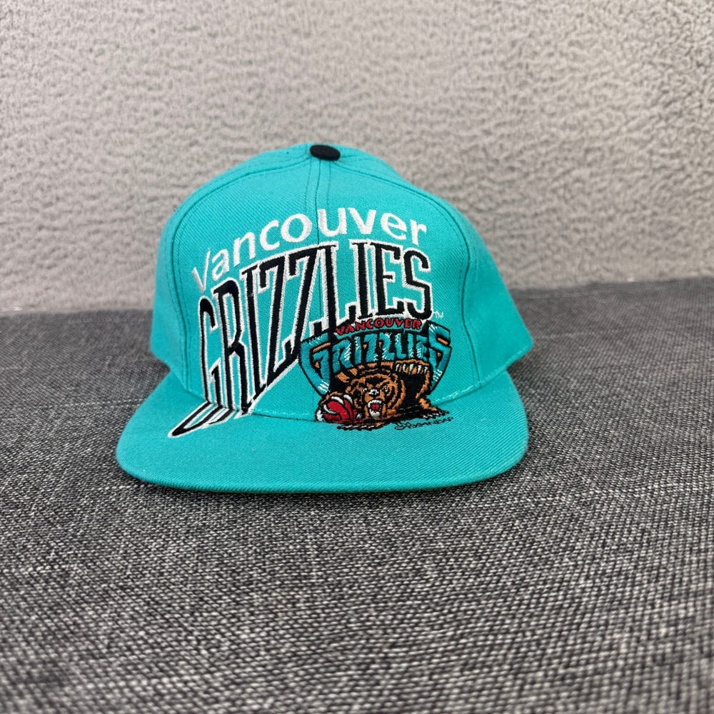 The Game Vancouver Grizzlies Hat Mens Teal Vintage Snapback Limited 696/2000